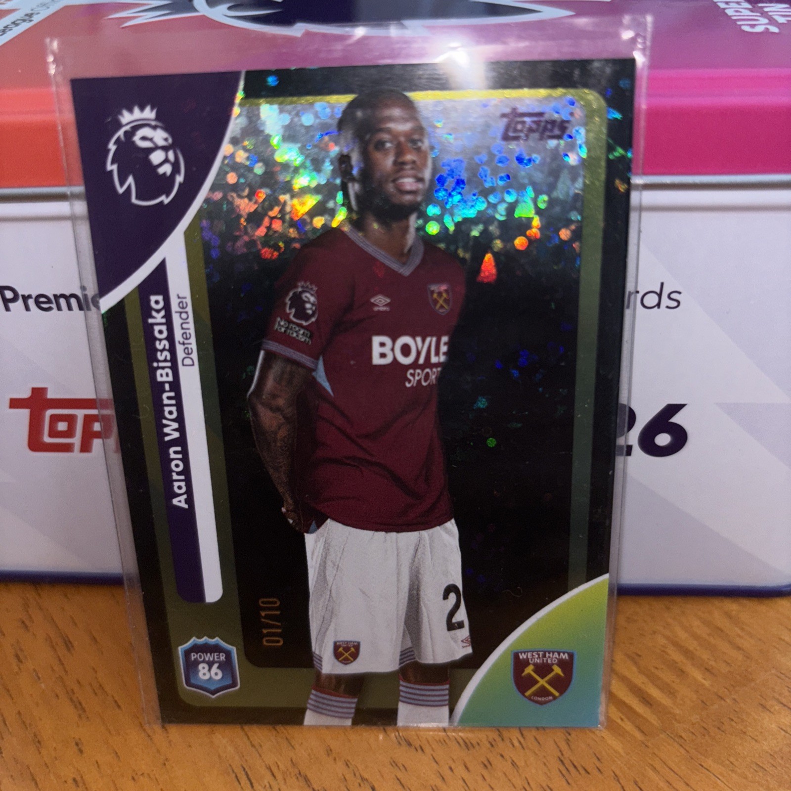 Topps Premier League Black Diamond Numbered 1/10 Wan Bissaka West Ham for sale on Ebay