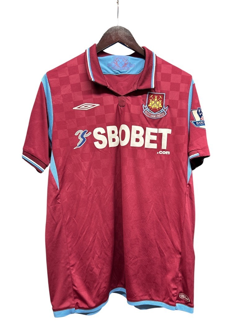 Mens, UMBRO WEST HAM UNITED, BEHRAMI 21 Football Shirt 2009-2010 Size L - CG P24 for sale on Ebay