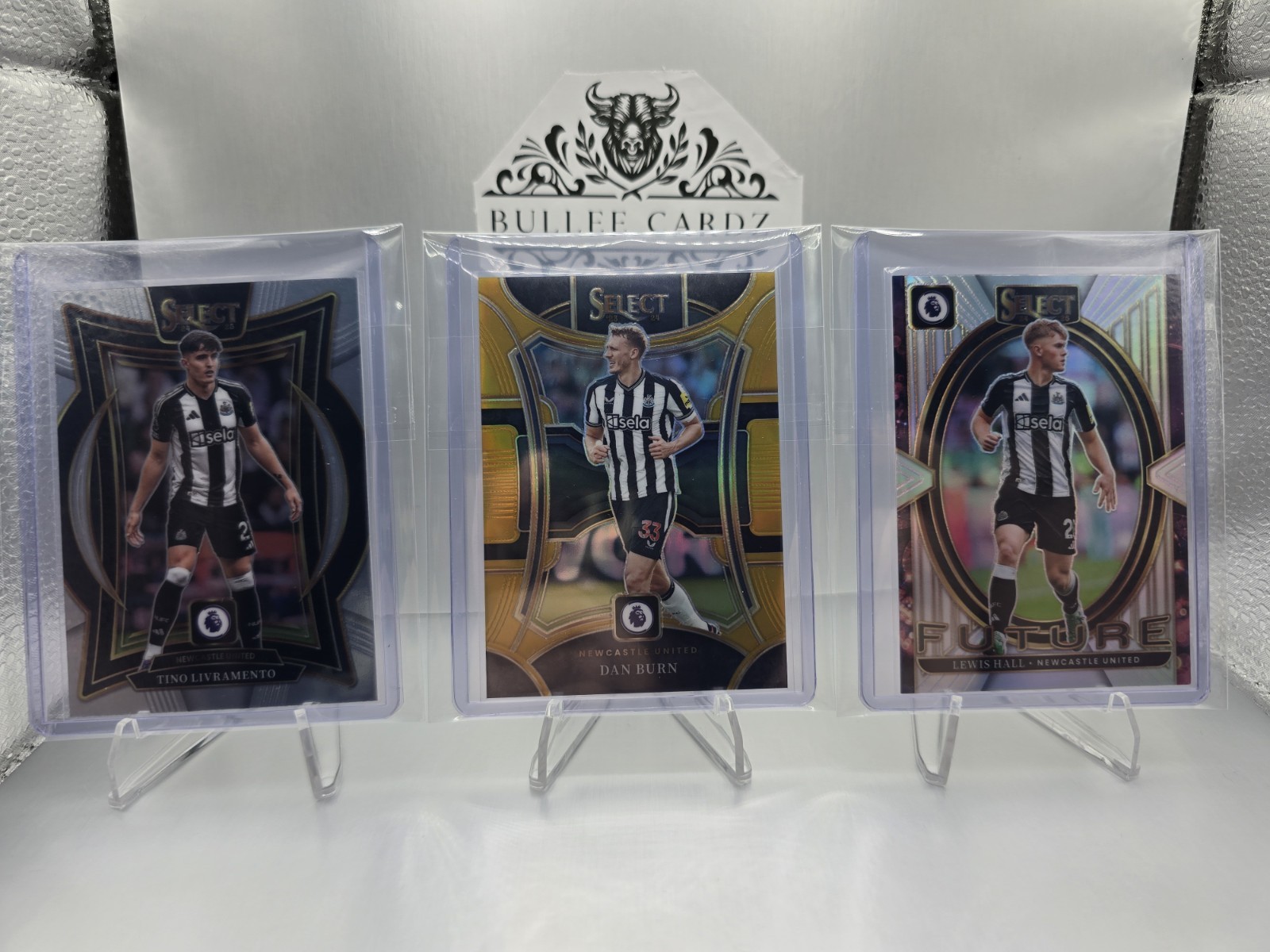 Newcastle United Panini Select Bundle x3 Includes 02/10 Dan Burn Prizm for sale on Ebay