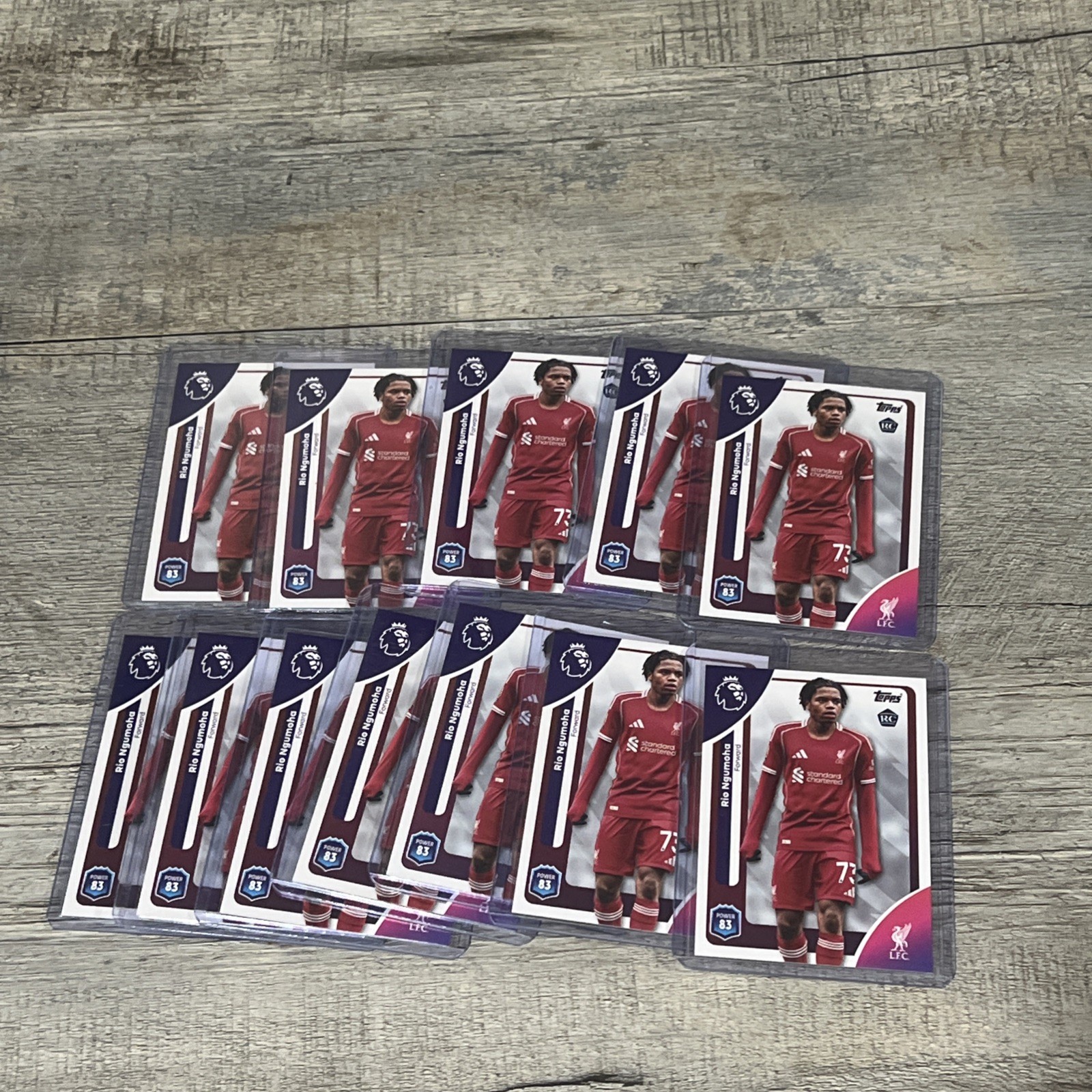 Topps Premier League 2026 Rio Ngumoha Bundle X12 Base Rookie Liverpool  for sale on Ebay