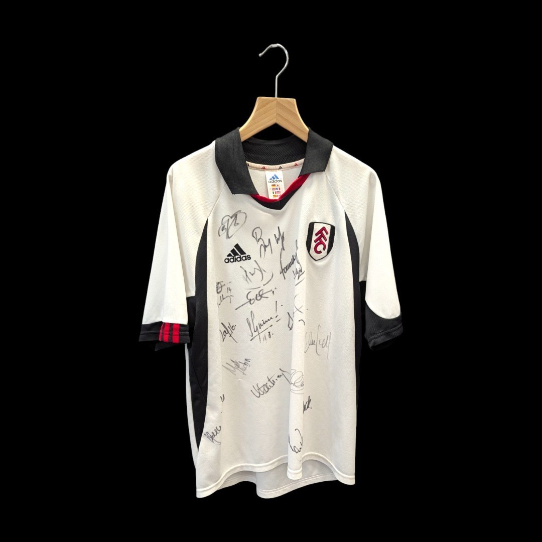 Vintage Men's ADIDAS Fulham FC 2001-02 SIGNED Home Football Shirt Size M - F16 for sale on Ebay