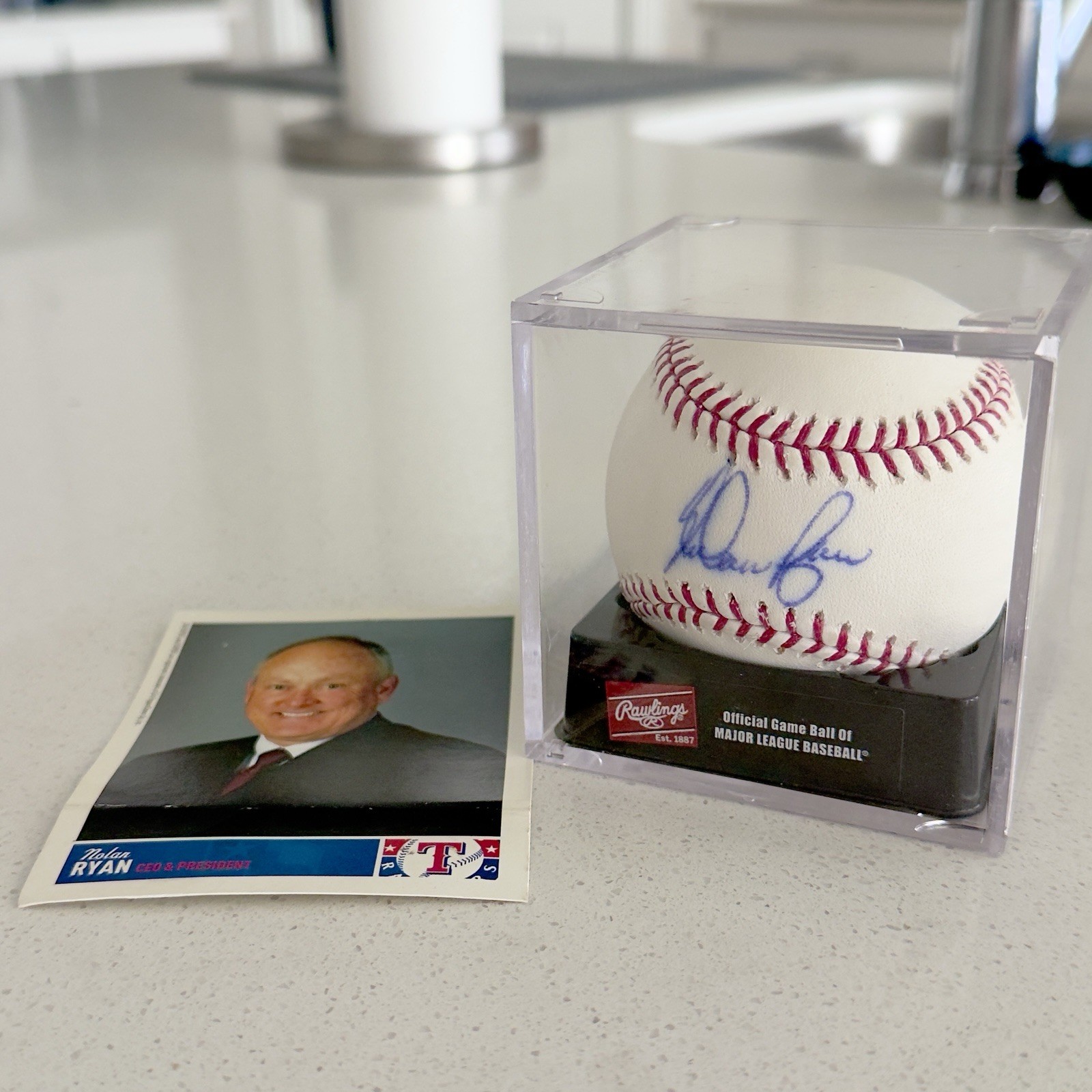 Nolan Ryan Autographed Baseball 2011 World Series Texas Rangers (Hologram) for sale on Ebay