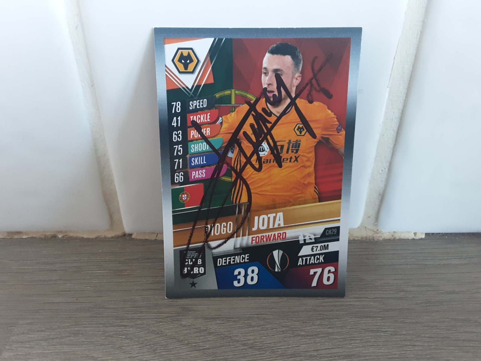 WOLVES - DIOGO JOTA Hand Signed Football trading card  for sale on Ebay