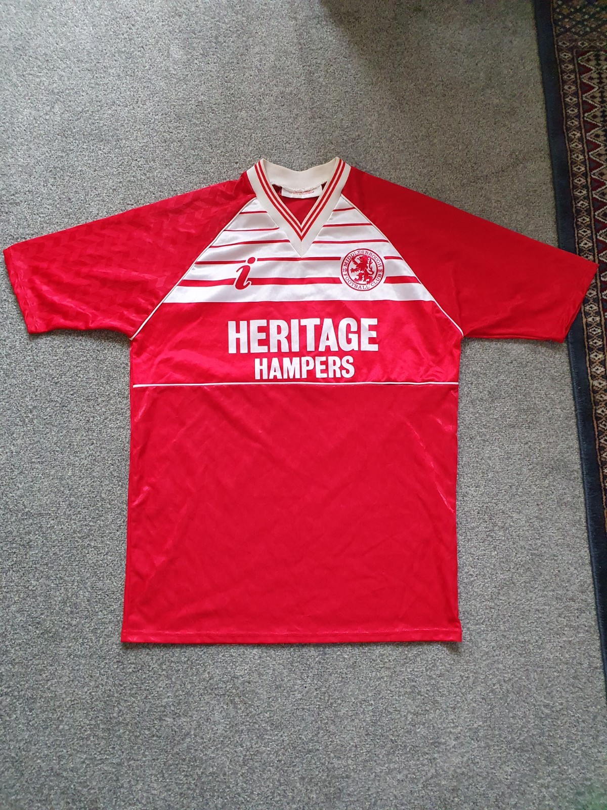 Middlesbrough FC Home Shirt 1988/1989 Heritage Hampers Skill Leisurewear for sale on Ebay