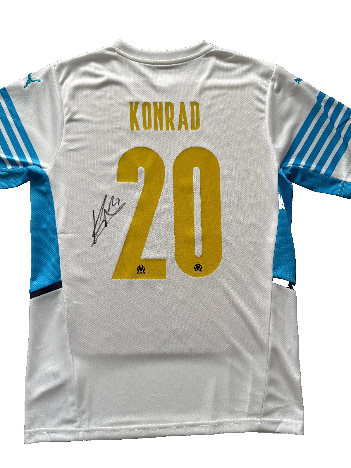 Signed KONRAD DE LA FUENTE Shirt - Olympique Marseille -PROOF/COA- USA USMNT for sale on Ebay