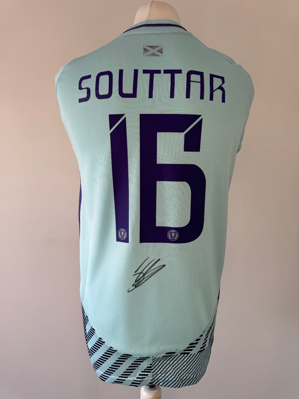 Signed JOHN SOUTTAR Shirt- Scotland -EXACT PROOF/COA- Rangers for sale on Ebay