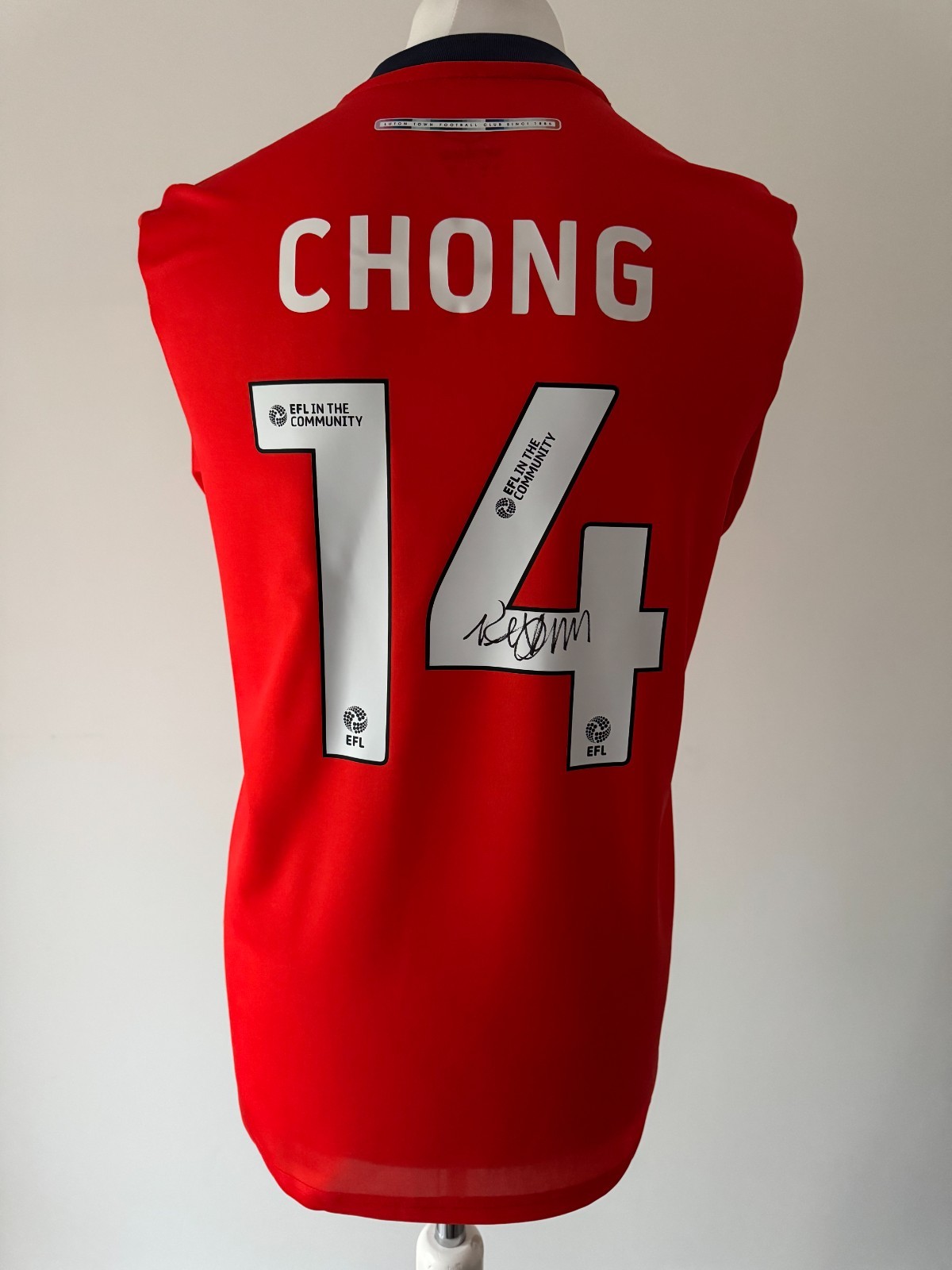 Signed TAHITH CHONG Shirt - Luton Town -PROOF/COA- Manchester United for sale on Ebay