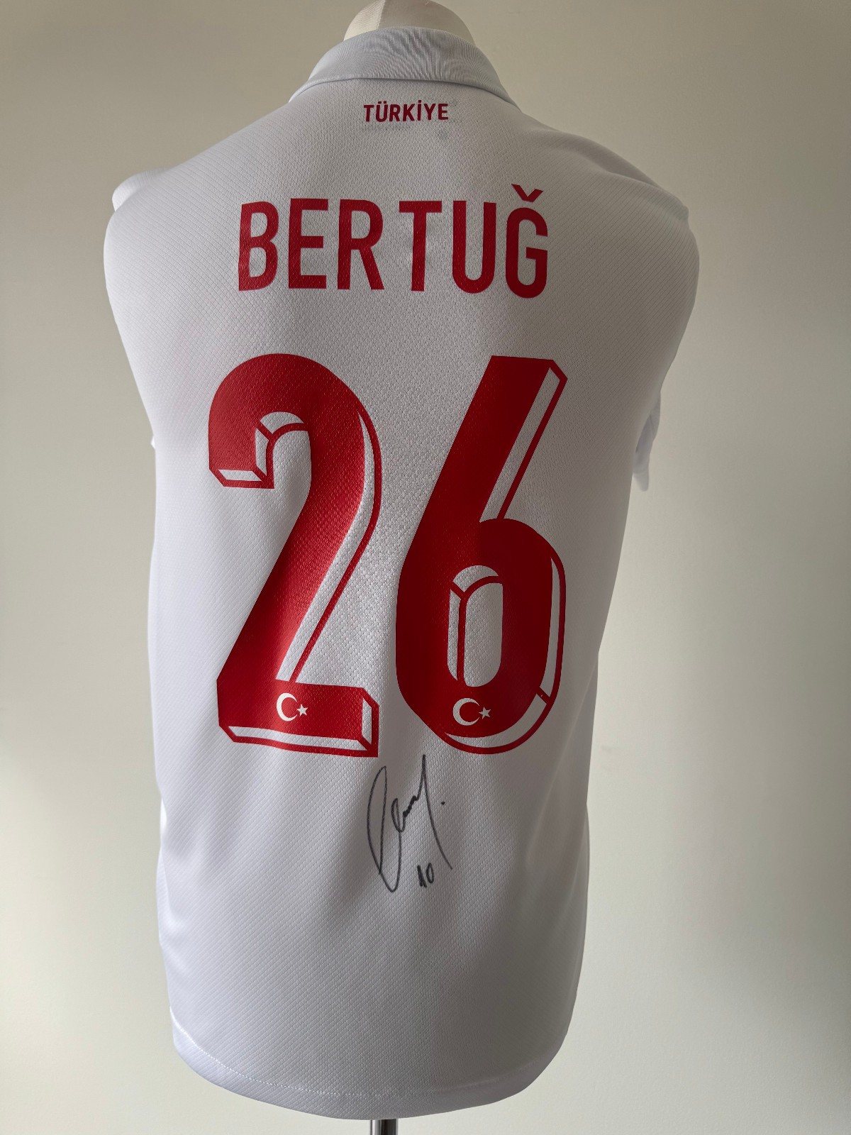 Signed BERTUG YILDRIM Shirt - Turkey -PROOF/COA- Getafe Rennes for sale on Ebay