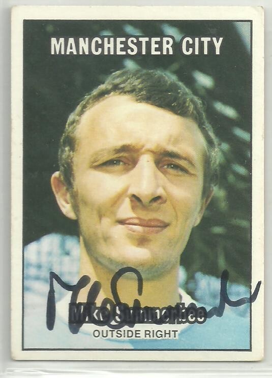 Mike Summerbee - MANCHESTER CITY - Signed 1970-71 A & BC Gum Card for sale on Ebay