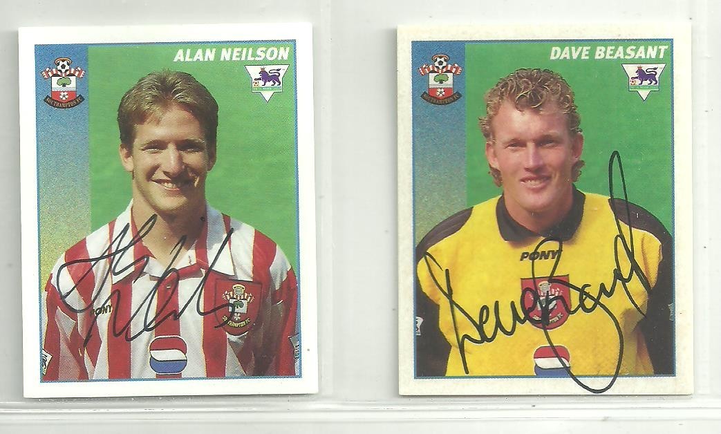 2 x Signed - SOUTHAMPTON - Merlin FAPL 1997 Stickers [Unused] for sale on Ebay