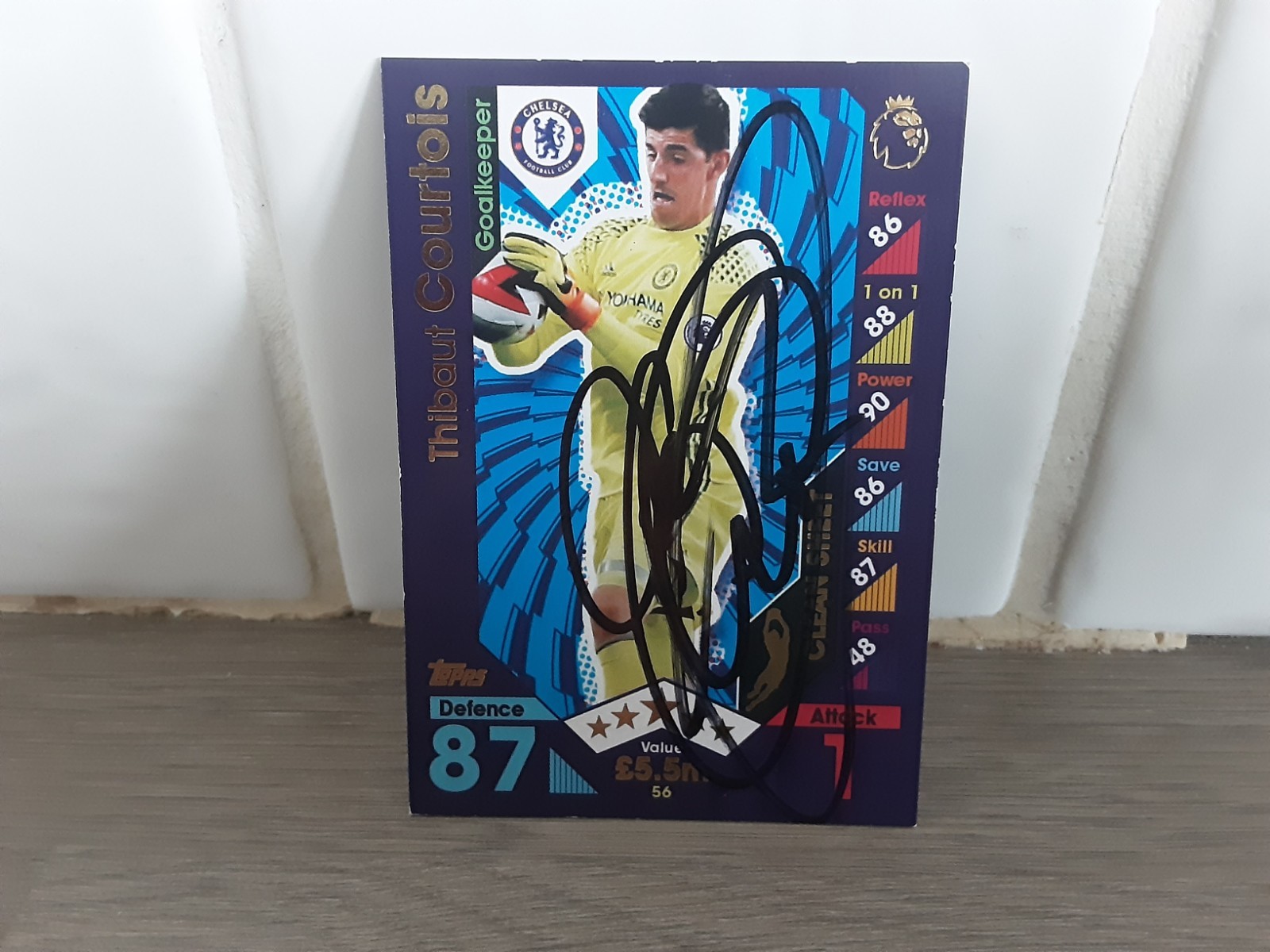 CHELSEA - THIBAUT COURTOIS Hand Signed Football trading card  for sale on Ebay