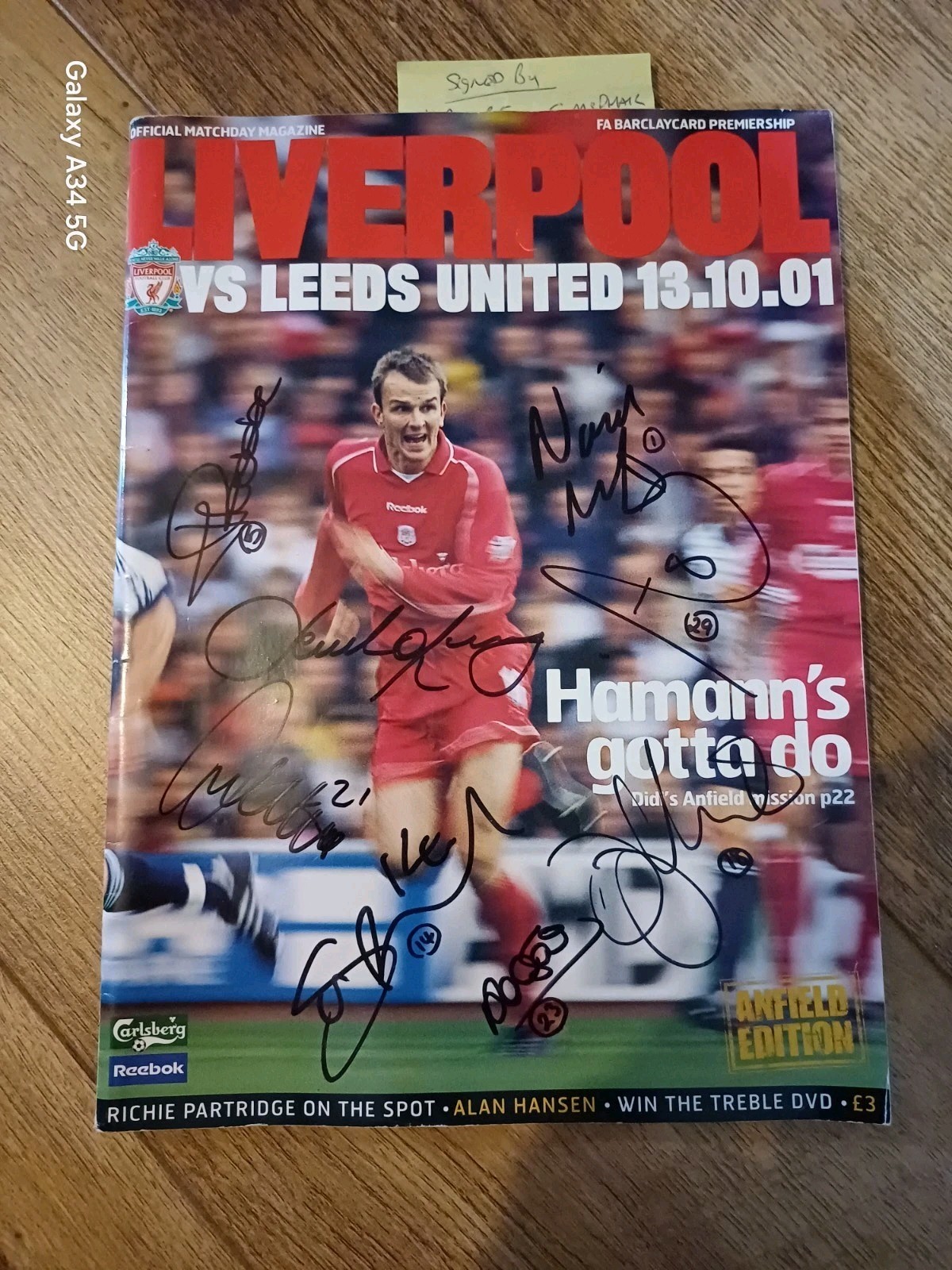 Liverpool V Leeds 2001 Signed Programme for sale on Ebay