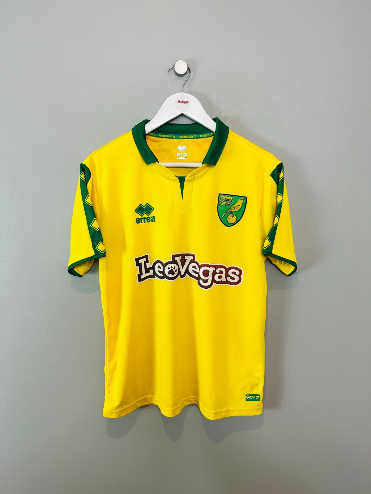 NORWICH CITY 2017/18 HOME SHIRT  (size M)  ERREA ORIGINAL VINTAGE FOOTBALL SHIRT for sale on Ebay