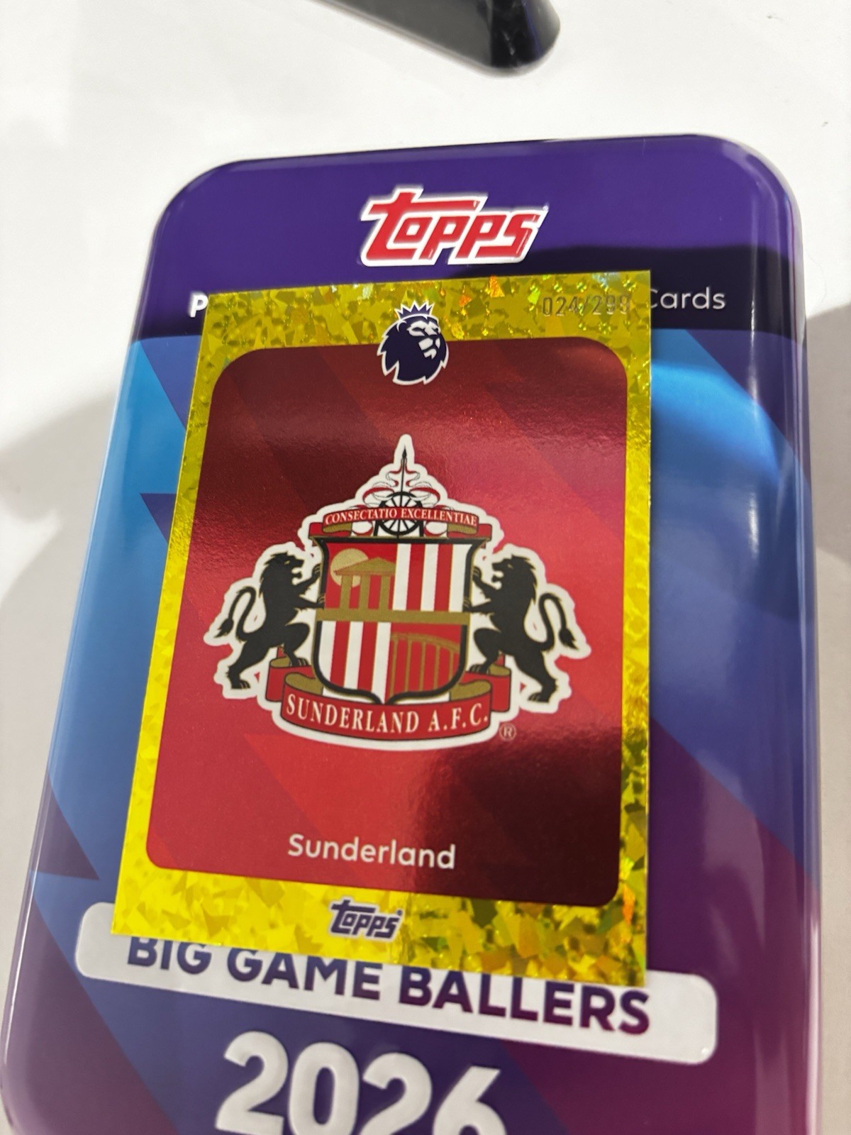 Topps Premier League 2025/2026 Sunderland Badge Numbered Card #24/299 for sale on Ebay