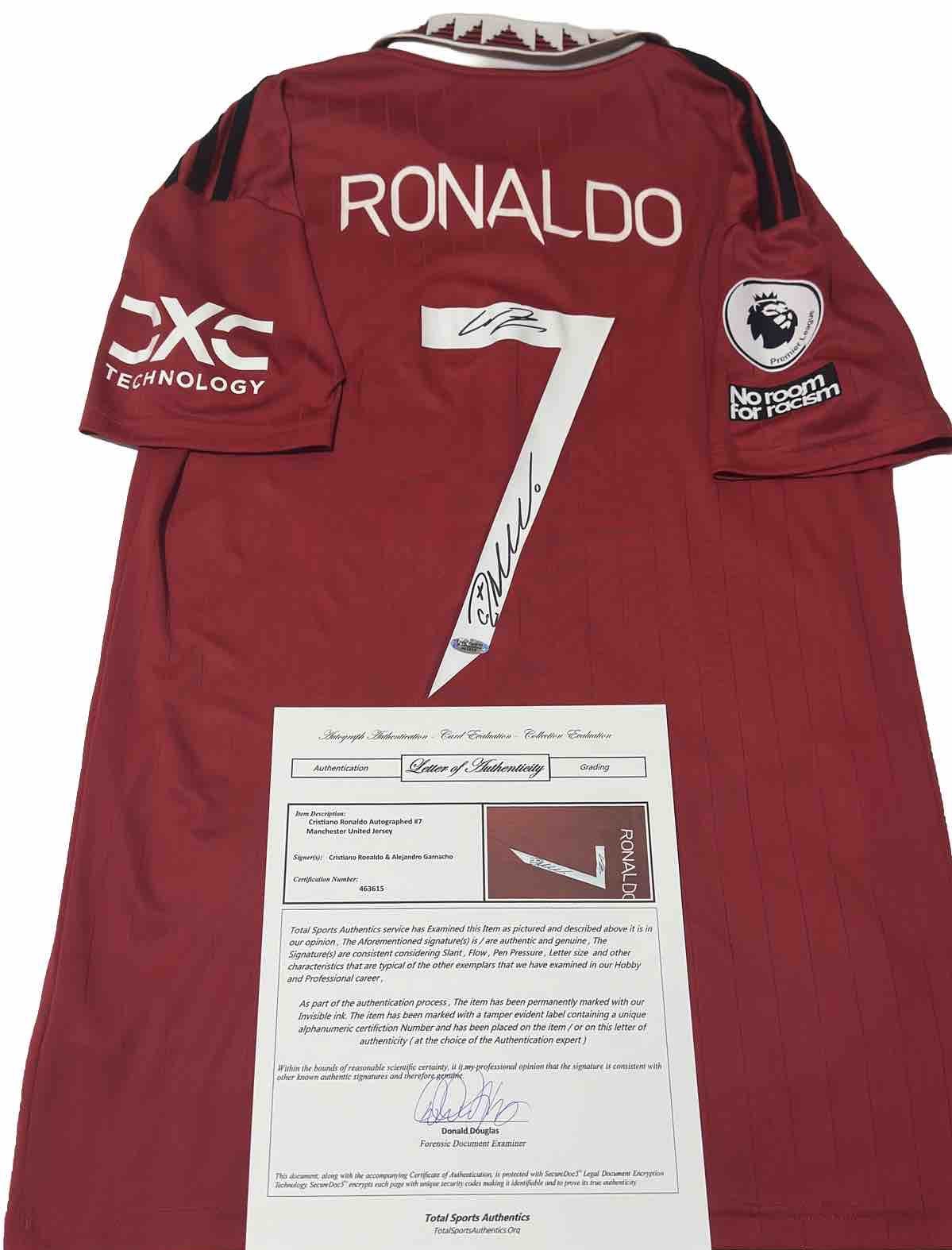 Cristiano Ronaldo Signed Autographed Jersey Manchester United Premier league LOA for sale on Ebay