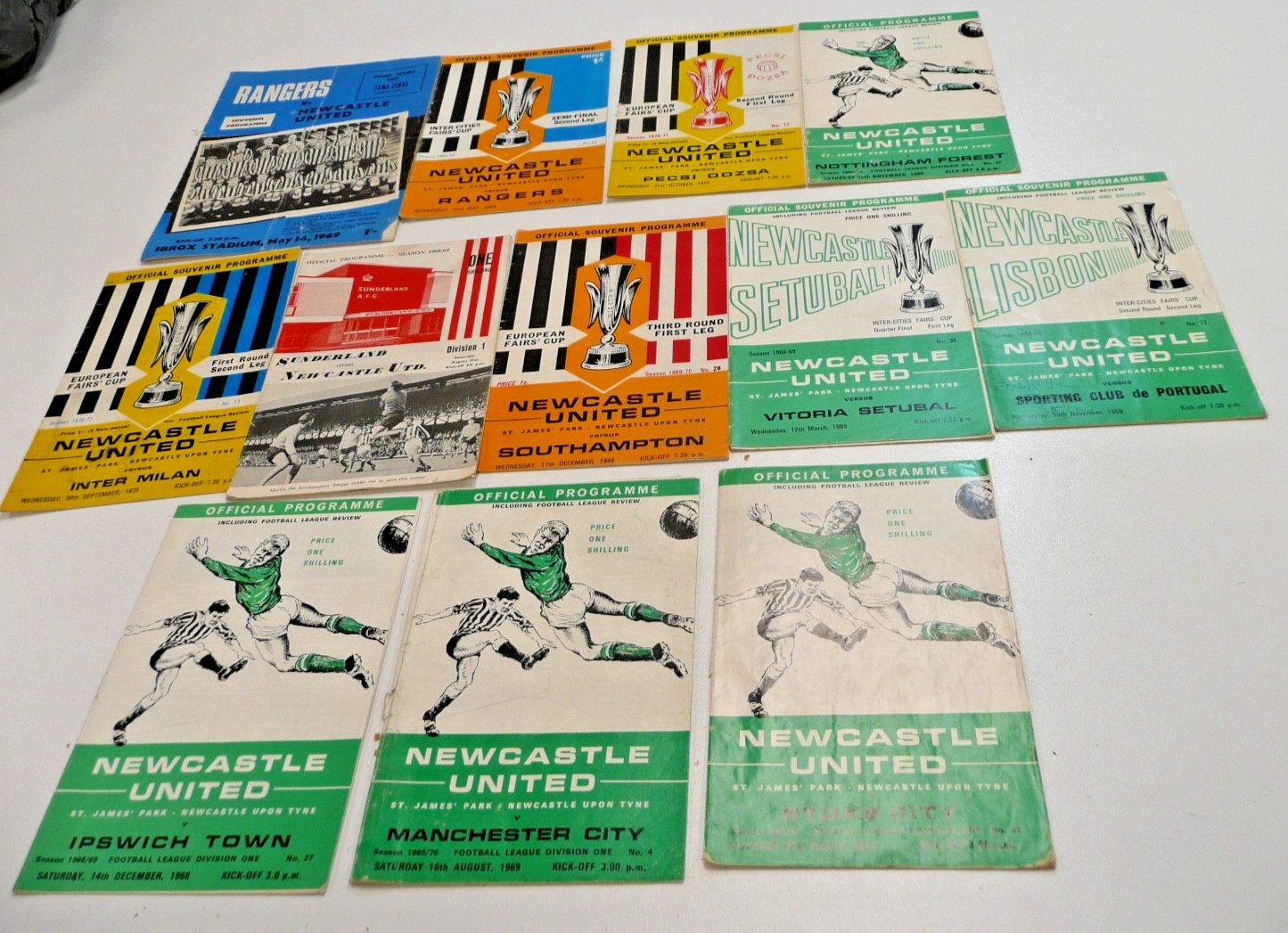A Bundle of 11 Vintage NUFC Programmes from the Fairs Cup & Others #223 for sale on Ebay