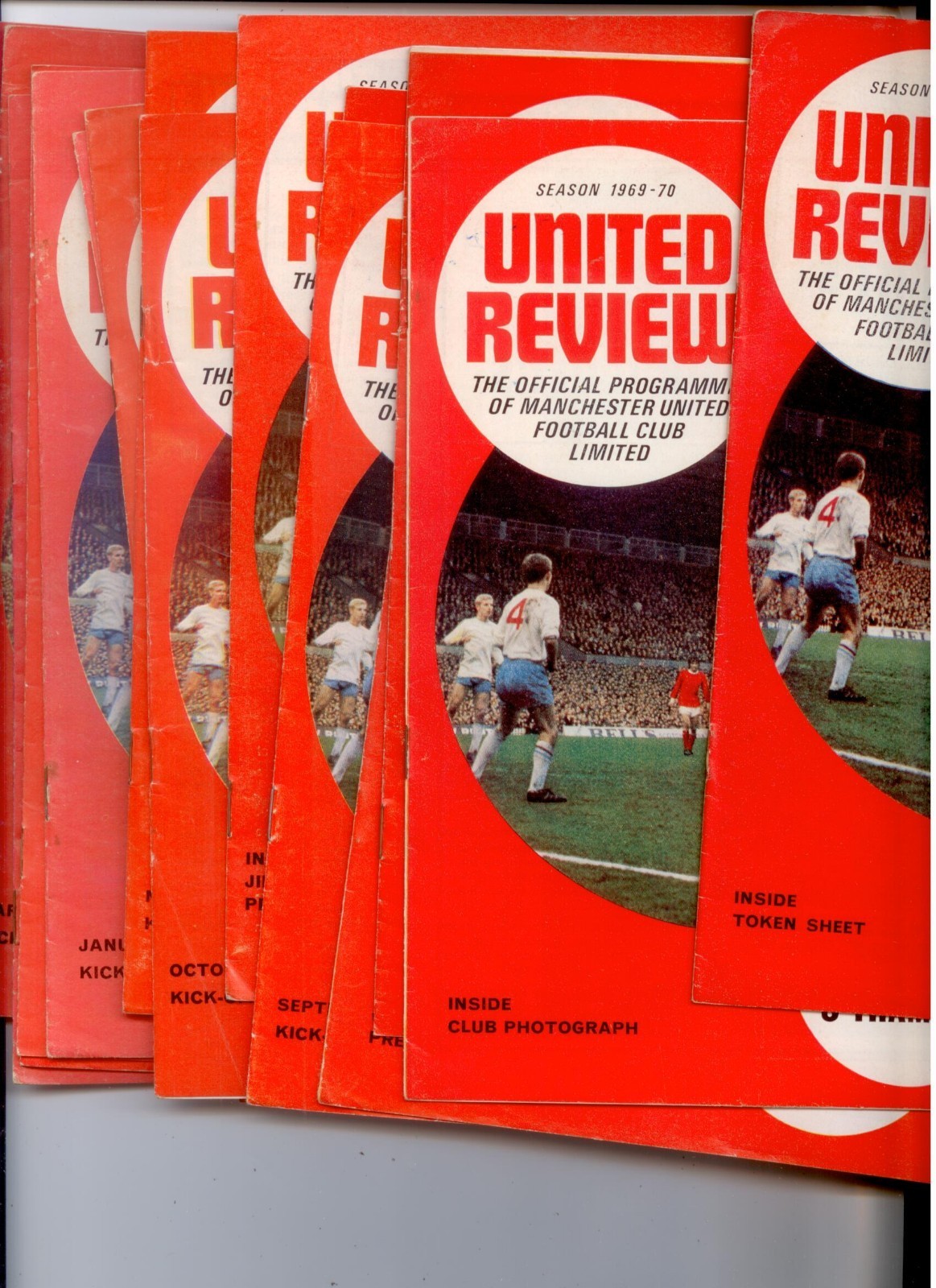 BUNDLE OF 20 MANCHESTER UNITED 1969/70 HOME PROGRAMMES for sale on Ebay