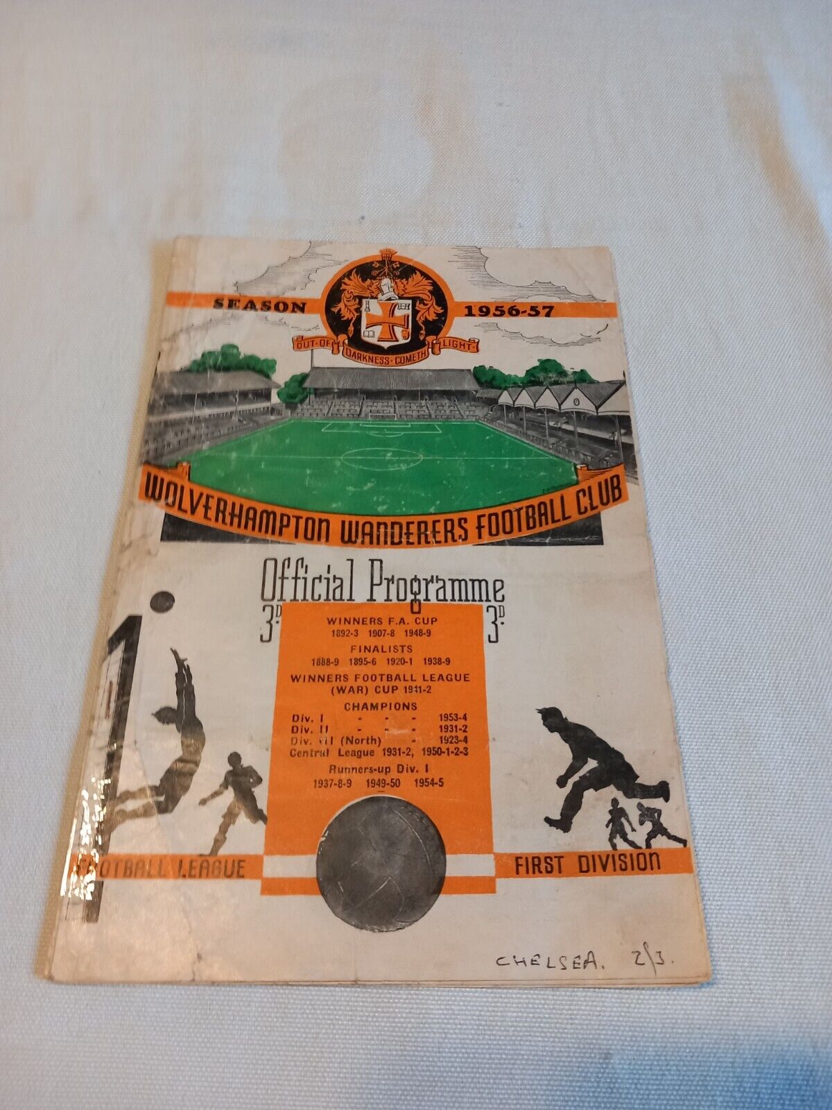 Wolverhampton Wanderers vs Chelsea match programme 1956/57 for sale on Ebay