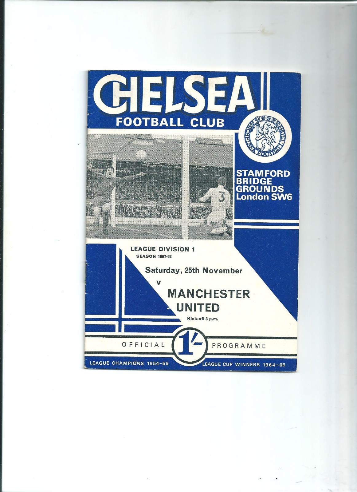 CHELSEA v MAN.UTD. 1967-68 for sale on Ebay
