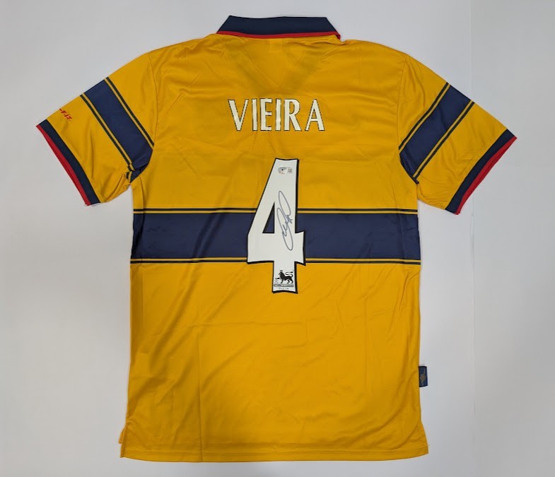 PATRICK VIEIRA Back Signed Arsenal FC Away Jersey Authenticated by Beckett for sale on Ebay