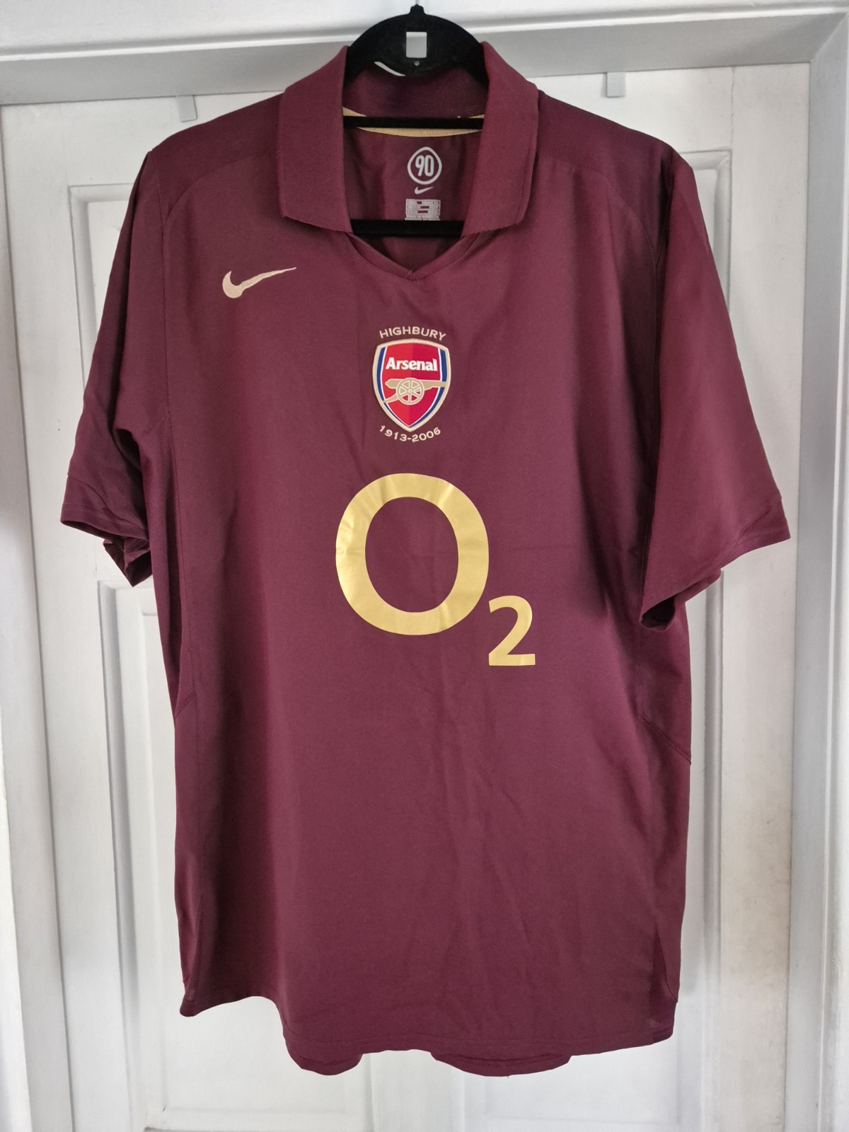 Nike Arsenal FC 2005/06 Home Shirt Size Large Redcurrant Highbury   Authentic for sale on Ebay