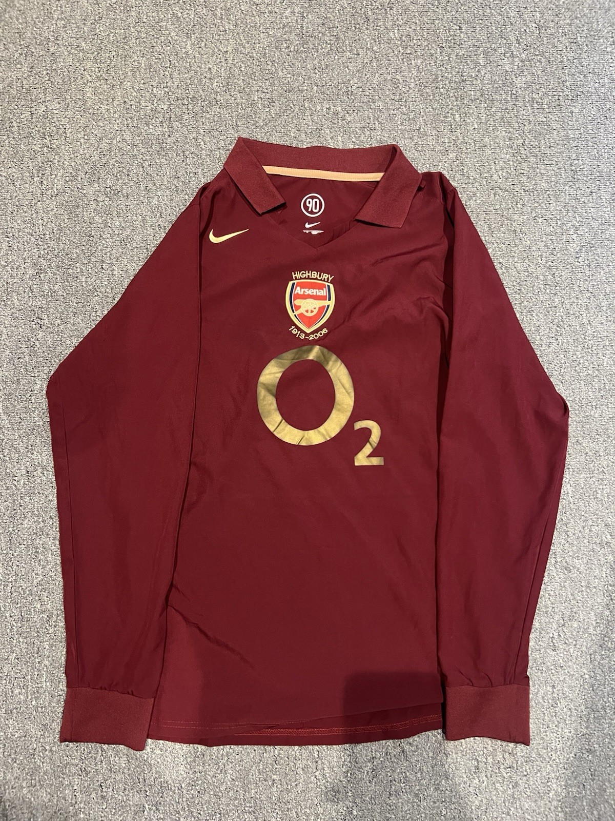 2005/06 Orginal Authentic Arsenal Highbury Long Sleeve Football Shirt , Size M for sale on Ebay