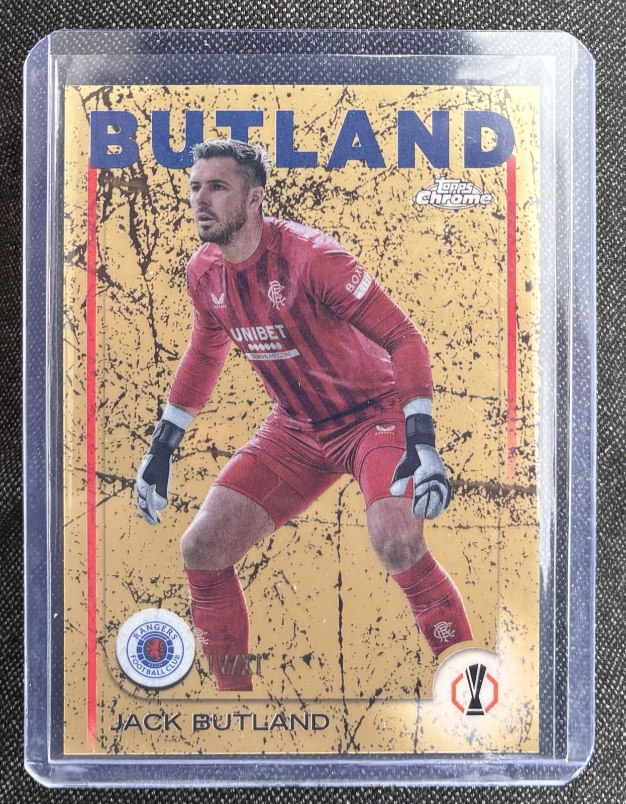 Jack Butland 24/25 Topps Chrome UCC Roman Numerals IV/XI - Glasgow Rangers for sale on Ebay