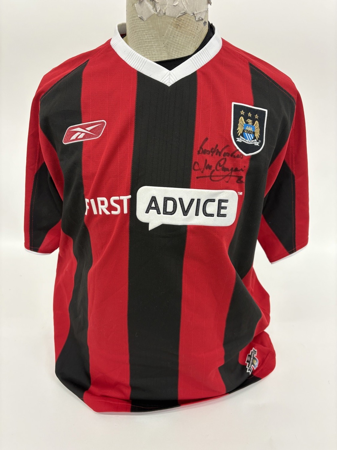 Joe Corrigan MBE Signed Manchester City 03/04 Away Shirt Memorabilia    for sale on Ebay