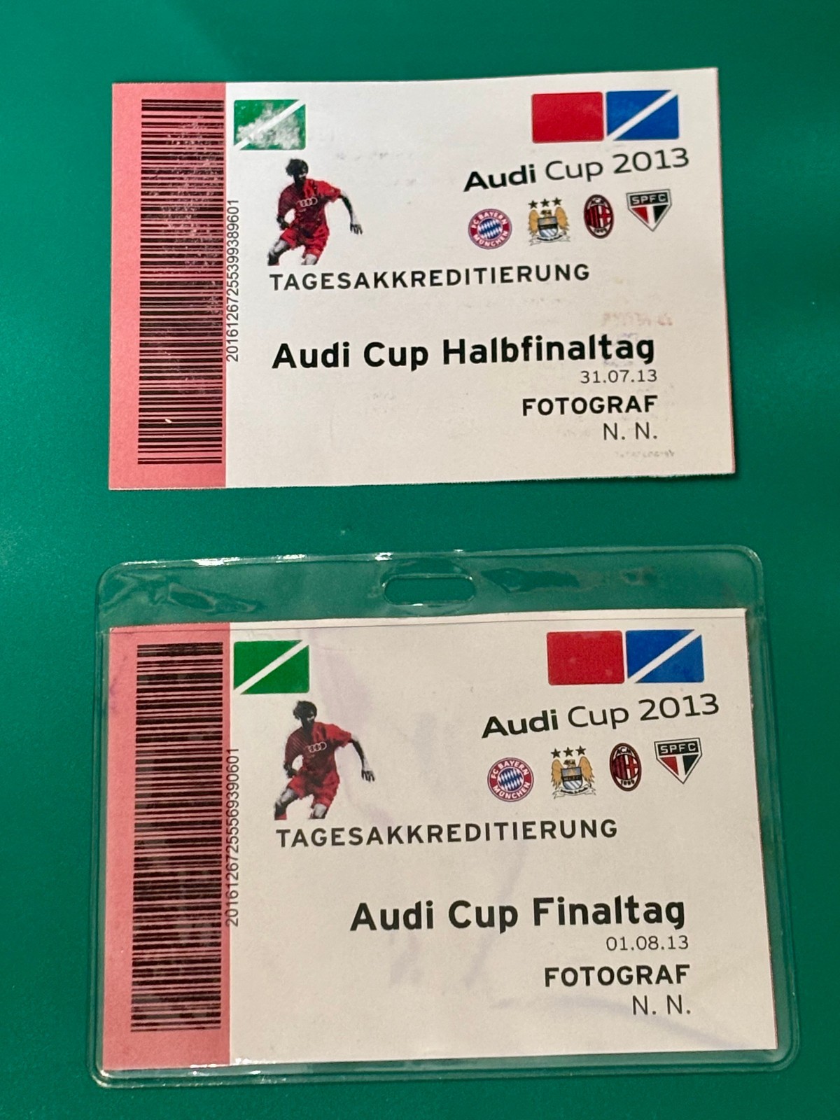 AUDI CUP SEMIFINALS AND FINALS : BAYERN vs MILAN vs SAO PAULO vs MANCHESTER CITY for sale on Ebay