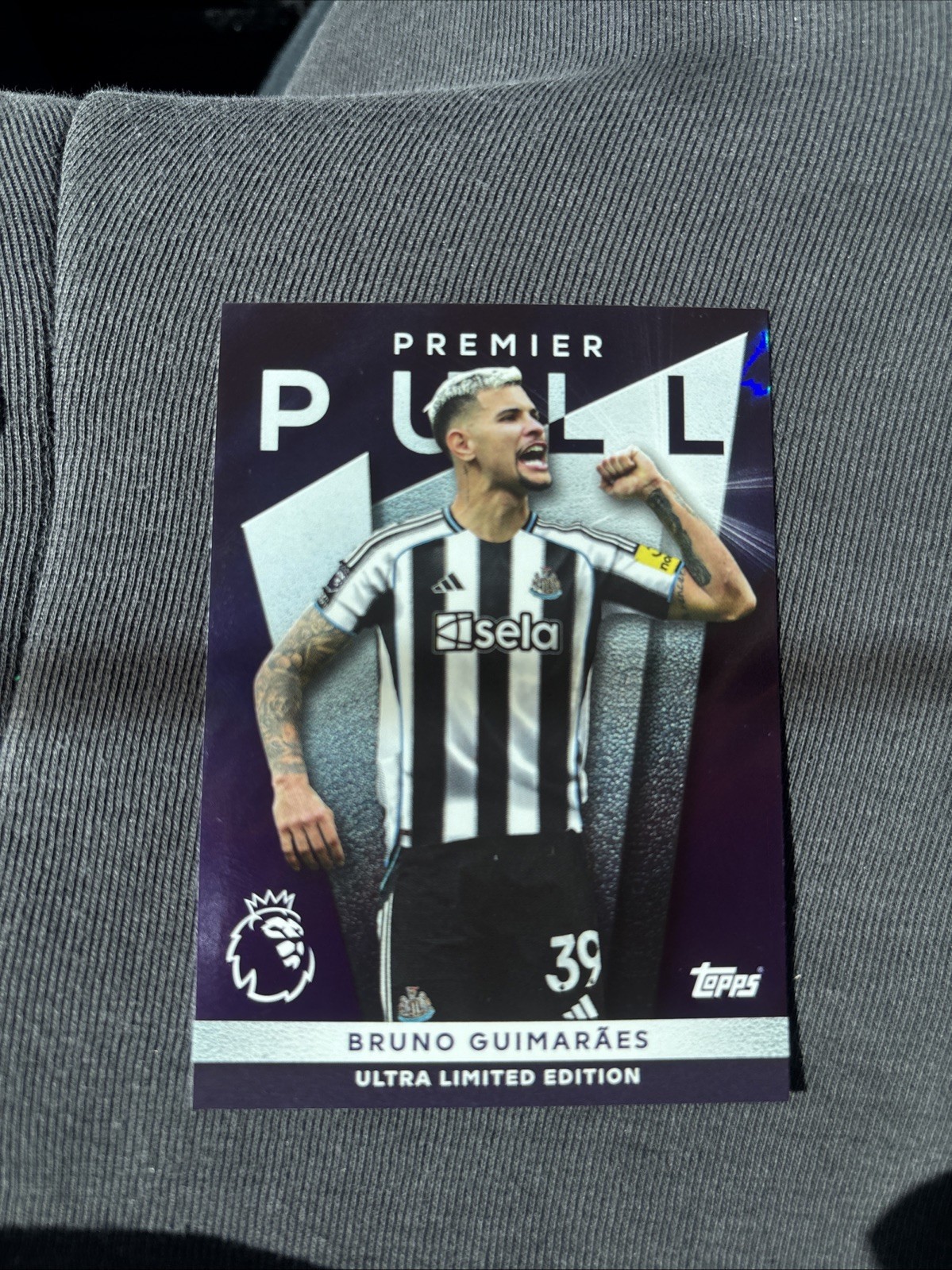 Premier Pull Bruno Guimaraes Newcastle United Topps 2026 for sale on Ebay