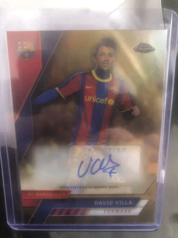 David Villa Topps Auto card Barca for sale on Ebay