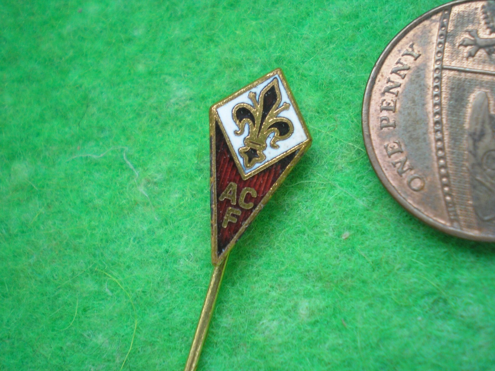 ACF Fiorentina / Rare Enamel Badge  for sale on Ebay