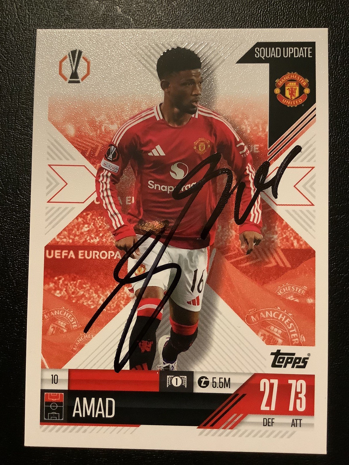 Signed Amad Diallo Manchester United football Match Attax card for sale on Ebay