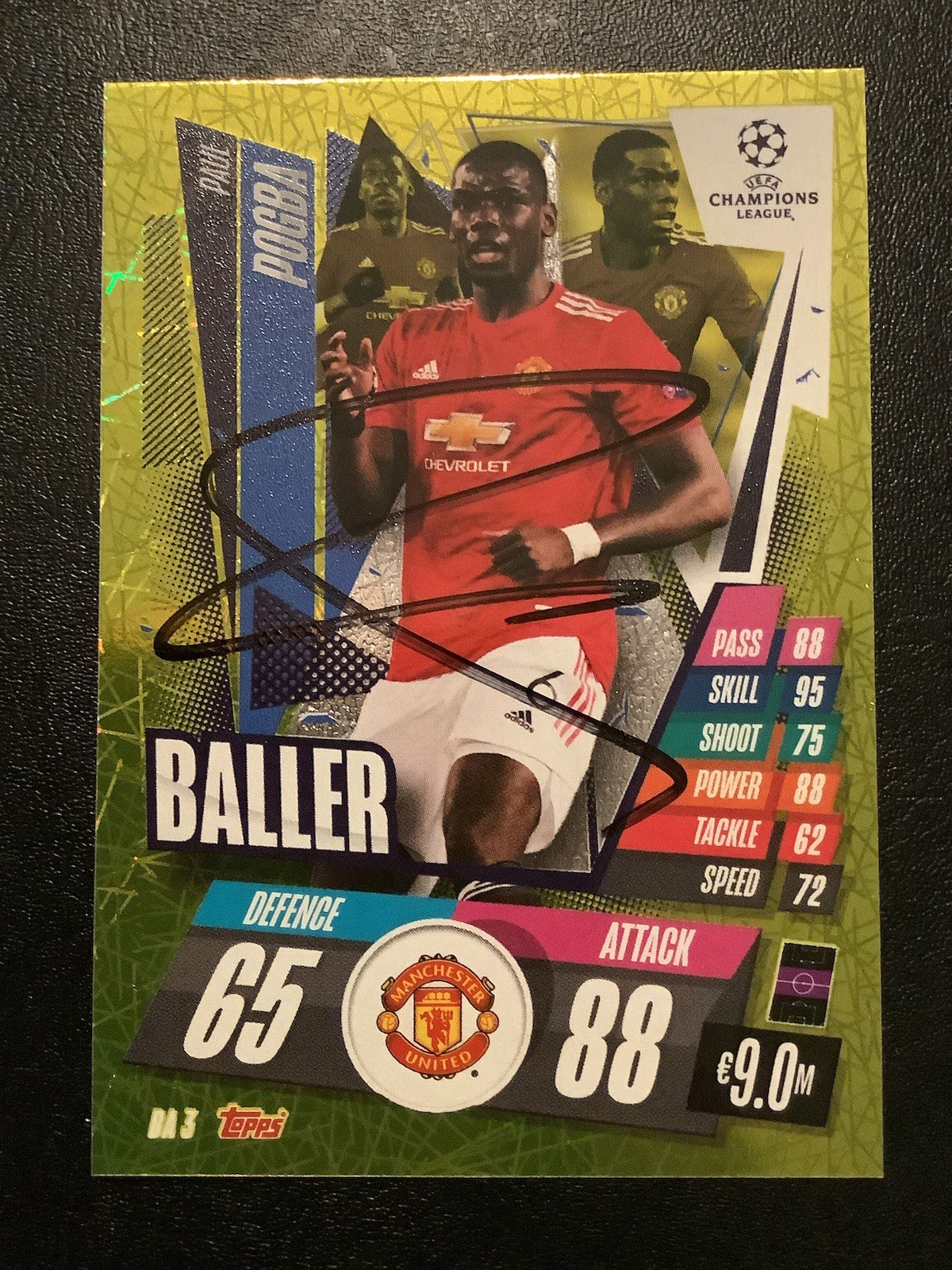 Signed Paul Pogba Manchester United Football Xl Adrenalyn Card for sale on Ebay