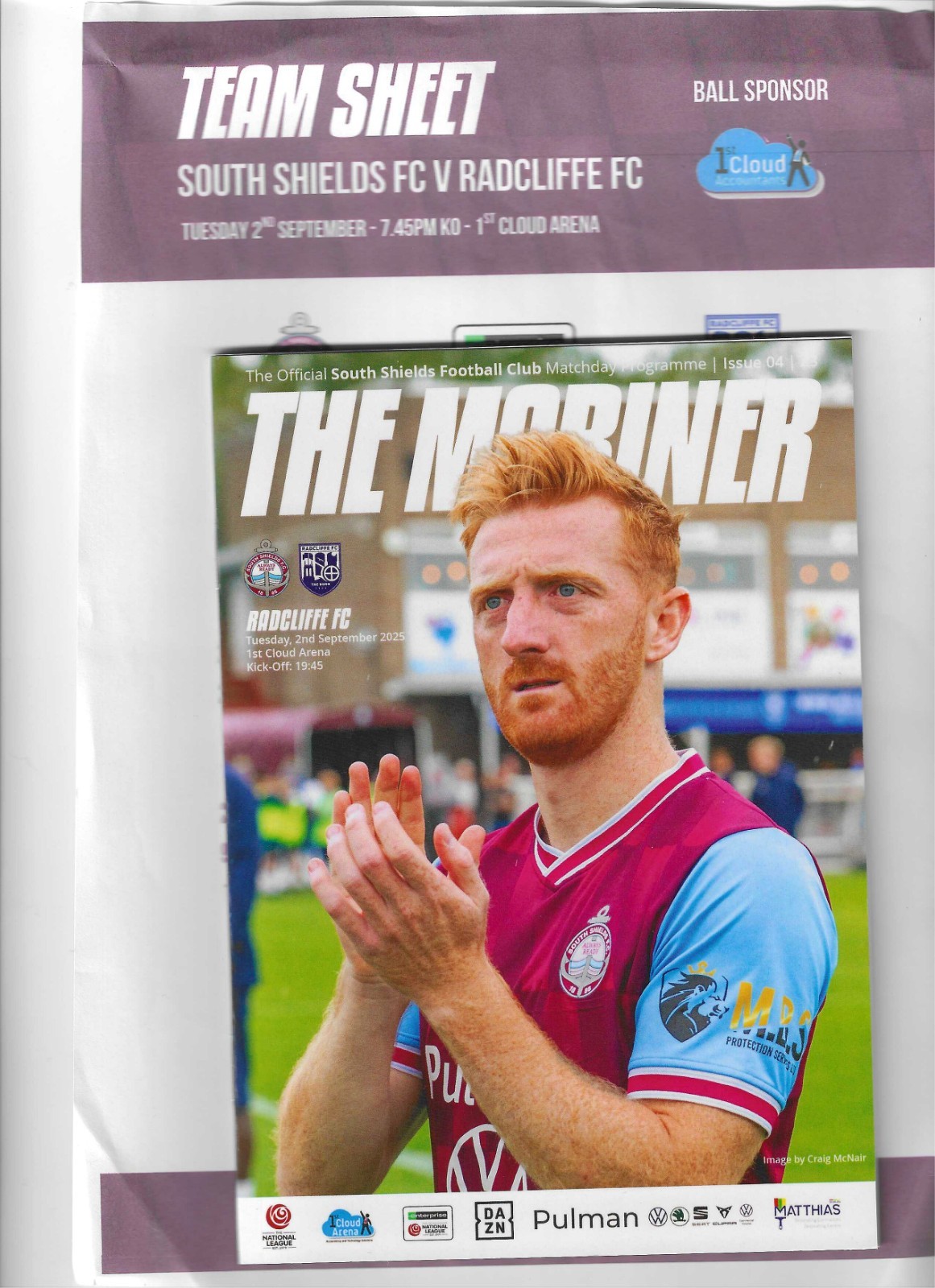 25/25 SOUTH SHIELDS V RADCLIFFE (3-0) (NATIONAL LGE NORTH) for sale on Ebay