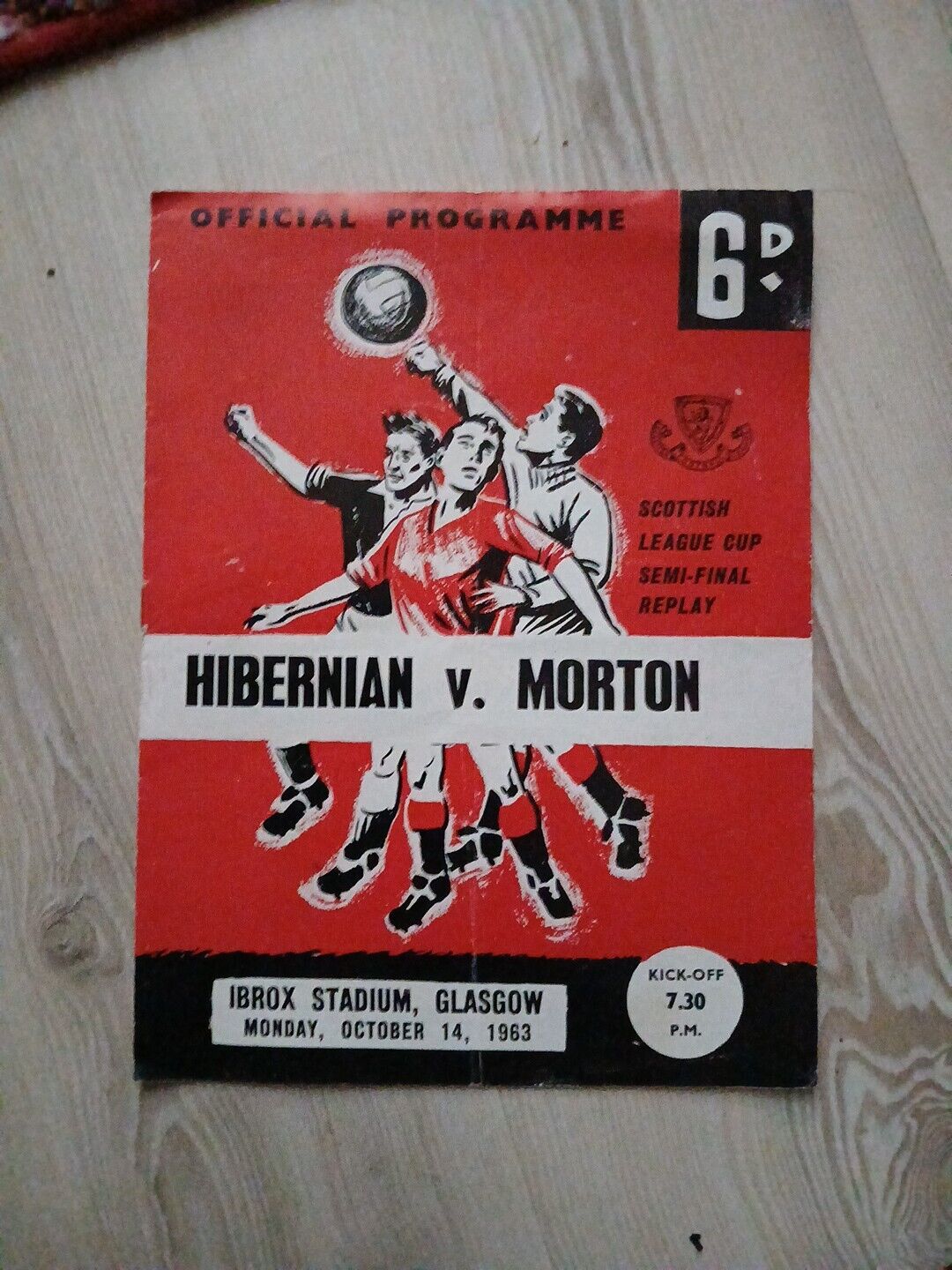 Hibernian v Morton Scottish League cup semi final season 1963-1964 for sale on Ebay