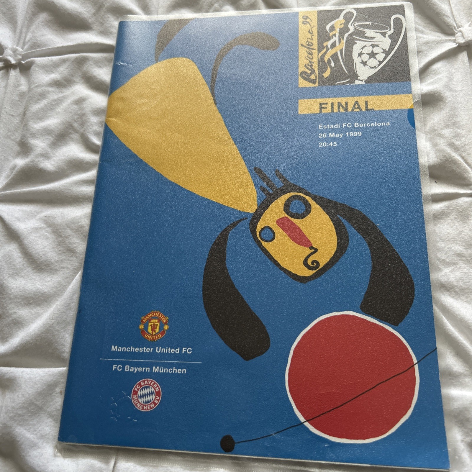 1999 Champions League Final BAYERN MUNICH v MANCHESTER UNITED Football Programme for sale on Ebay