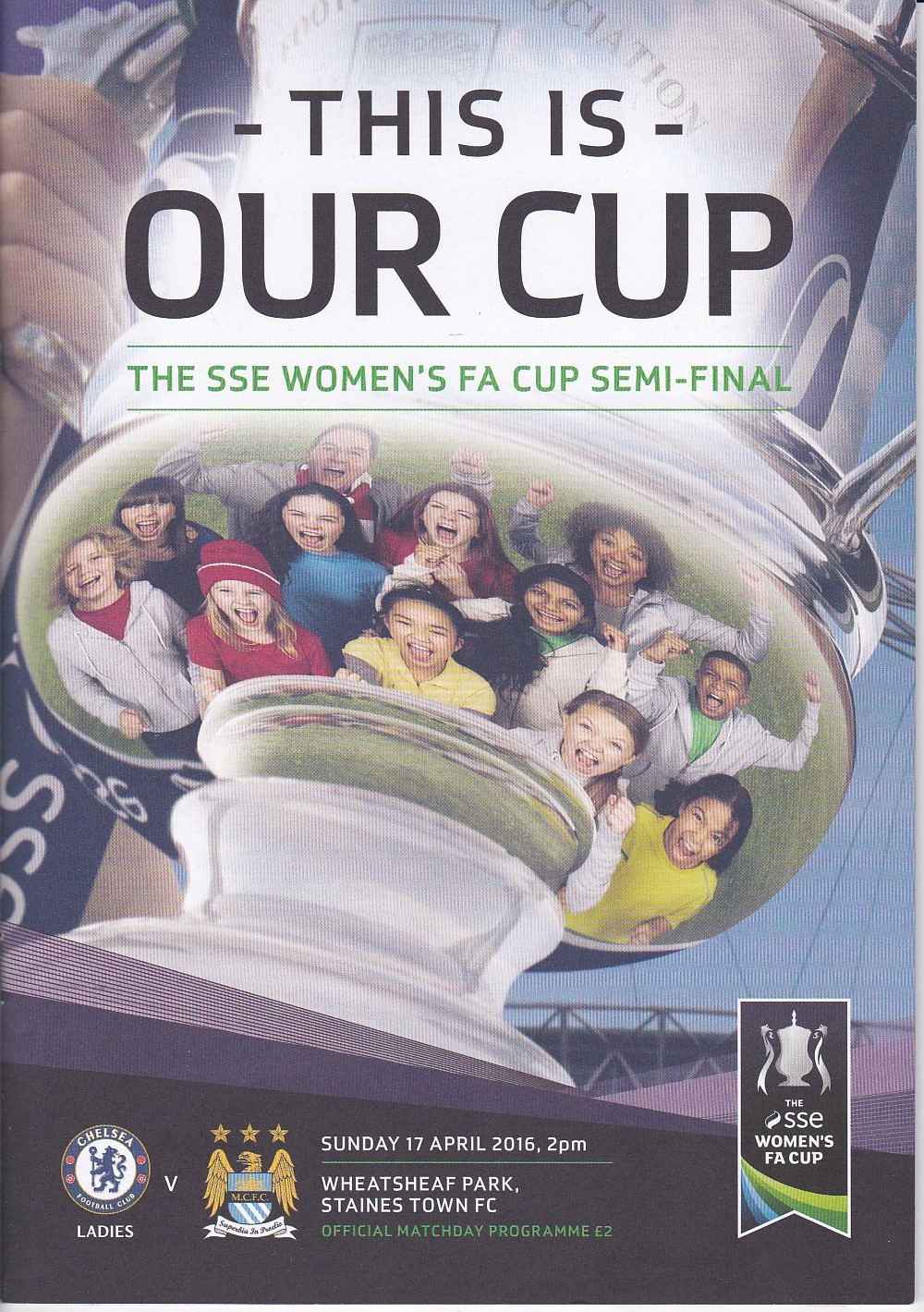 CHELSEA v MAN.C. & ARSENAL v SUNDERLAND   Signed Women'sFA Cup   17.  04.  2016. for sale on Ebay