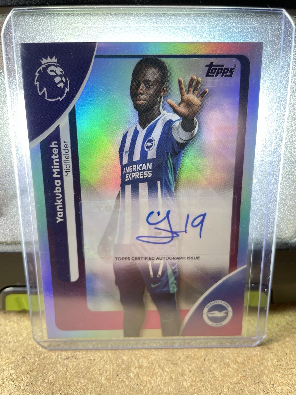 Topps 2026 Premier League Autograph Yankuba Minteh Brighton & Hove Albion for sale on Ebay