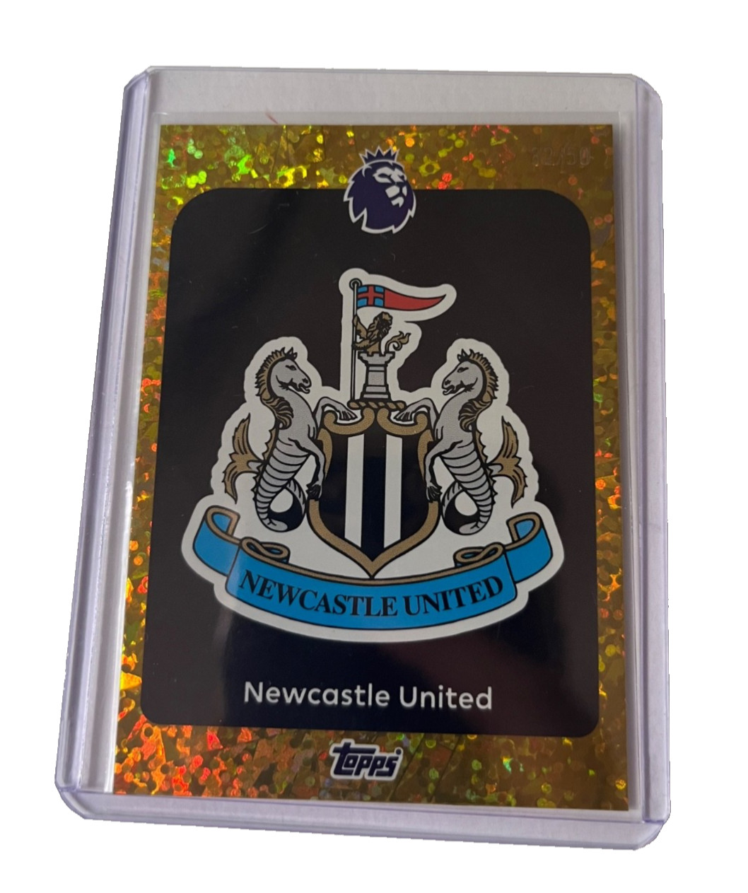 Topps Premier League 25/26 Newcastle United Gold Sparkle #32/50 for sale on Ebay