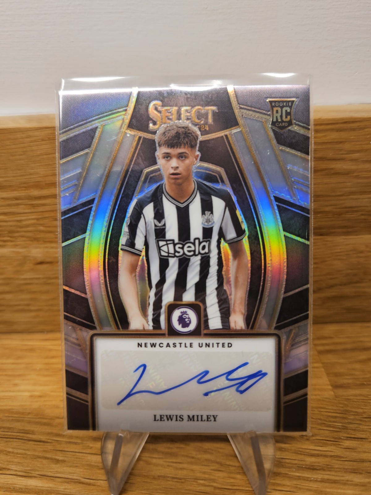 2023-24 Panini Select Premier League Lewis Miley RC Rookie Auto Newcastle United for sale on Ebay