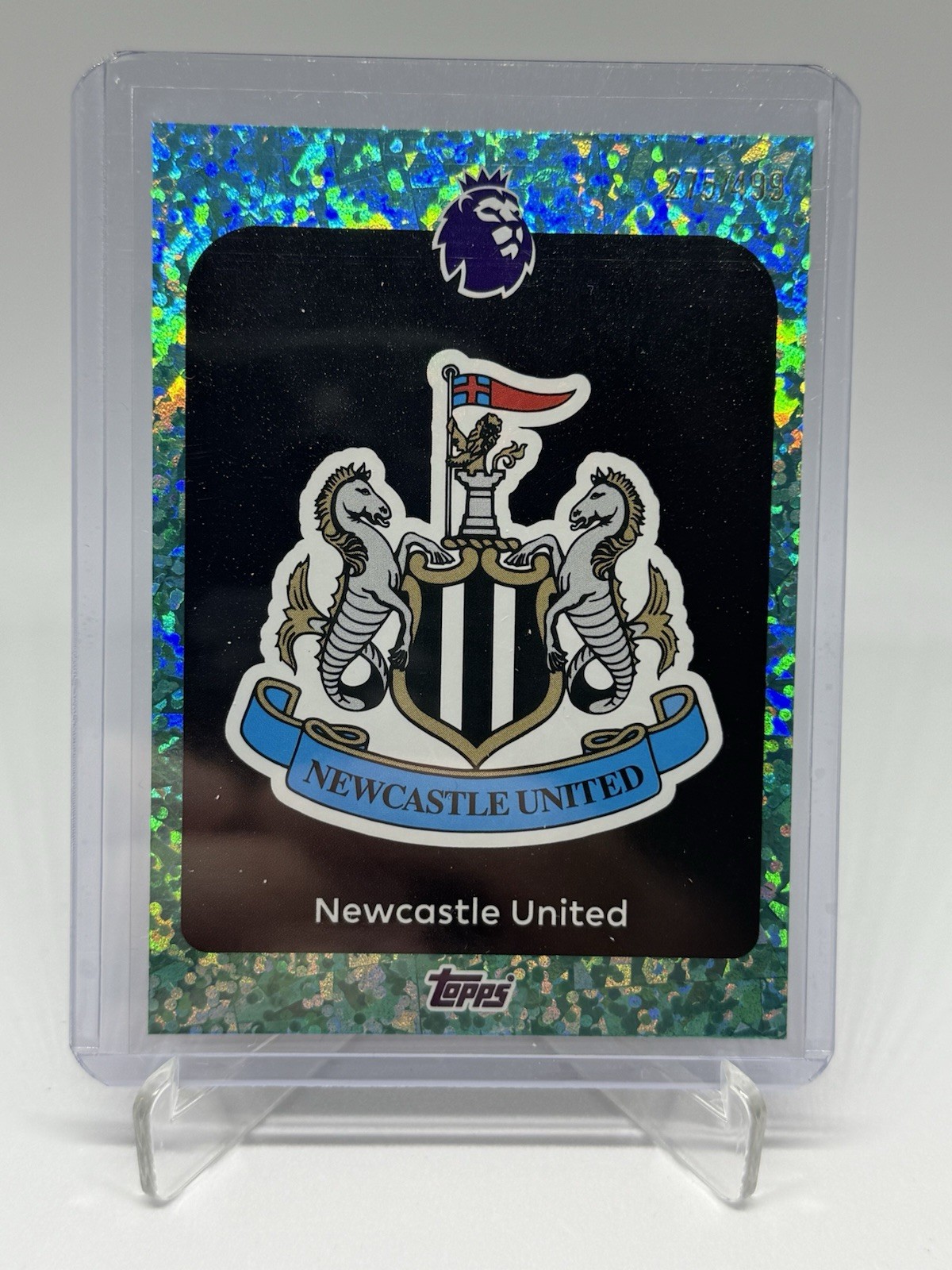2025/26 Topps Premier League Green Newcastle United Team Badge Card 275/499 for sale on Ebay