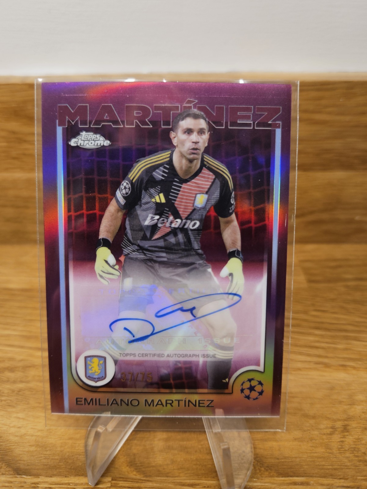 Emiliano Martinez Auto 2024/2025 Topps UCC Aston Villa Numbered /75 for sale on Ebay