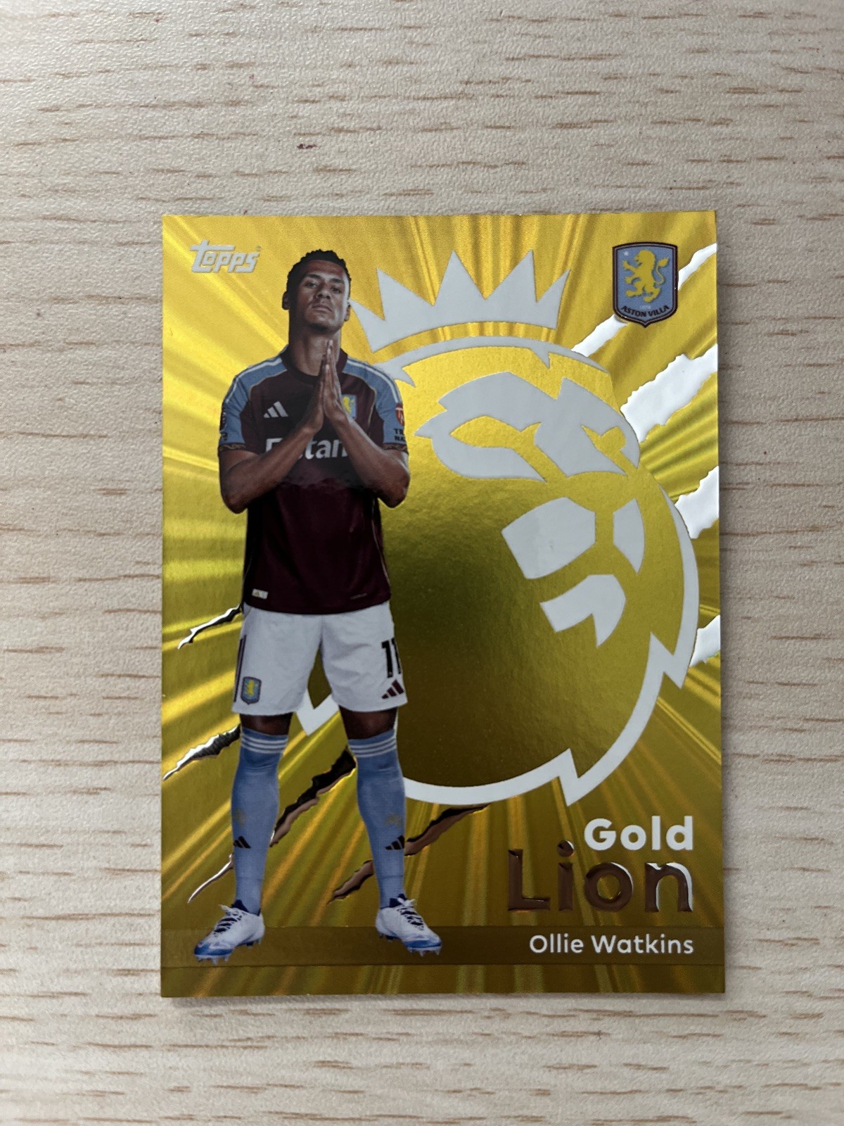 Topps Premier League 25/26 Golden Lion Ollie Watkins Rare Aston Villa for sale on Ebay