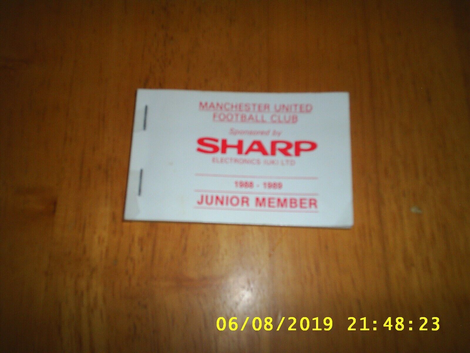 MANCHESTER UNITED 1988/89 JUNIOR MEMBERS MATCH TICKET BOOK + VOUCHERS for sale on Ebay