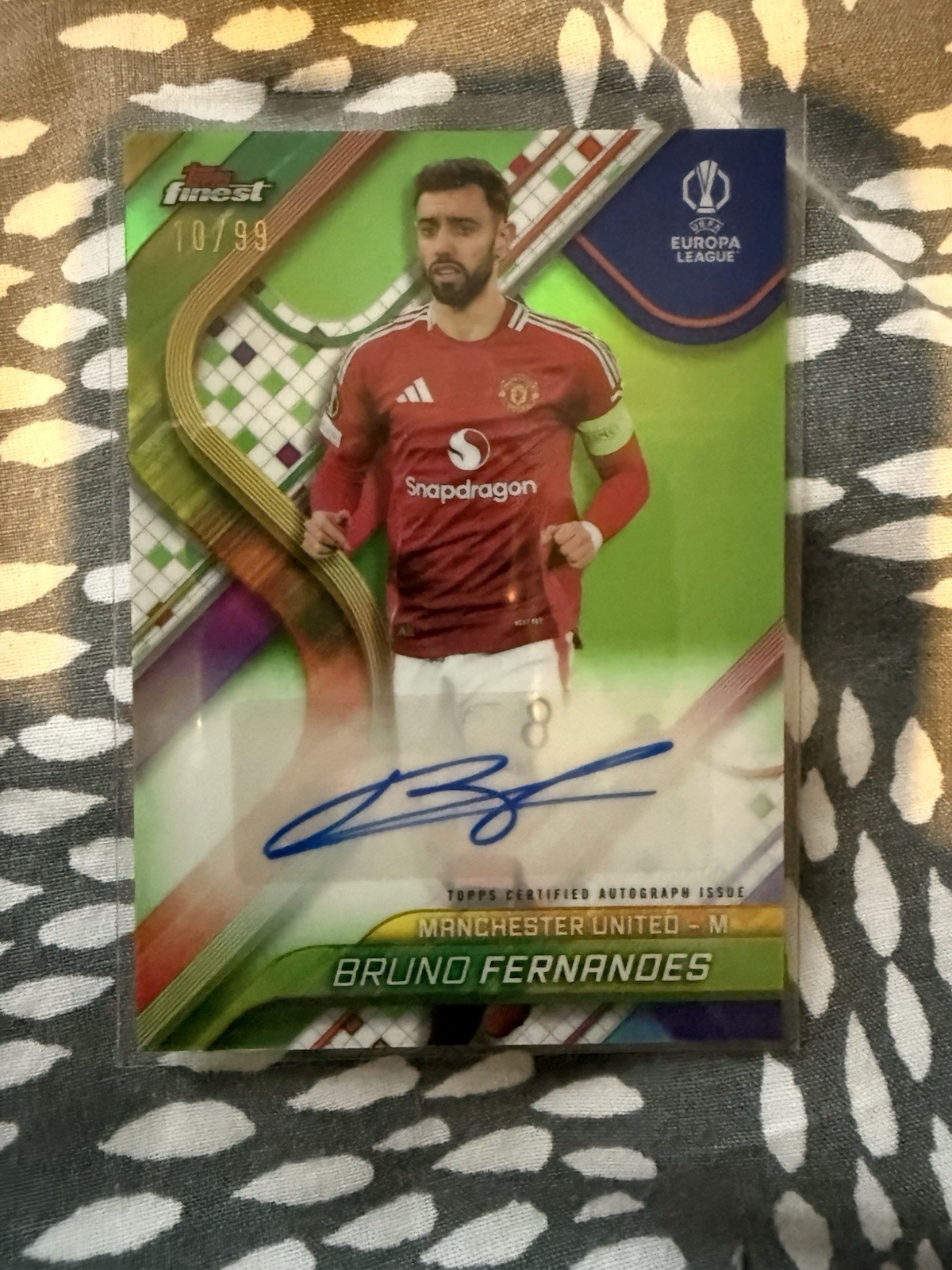 Topps Finest 2024/25 Bruno Fernandes Auto 10/99 Manchester United for sale on Ebay