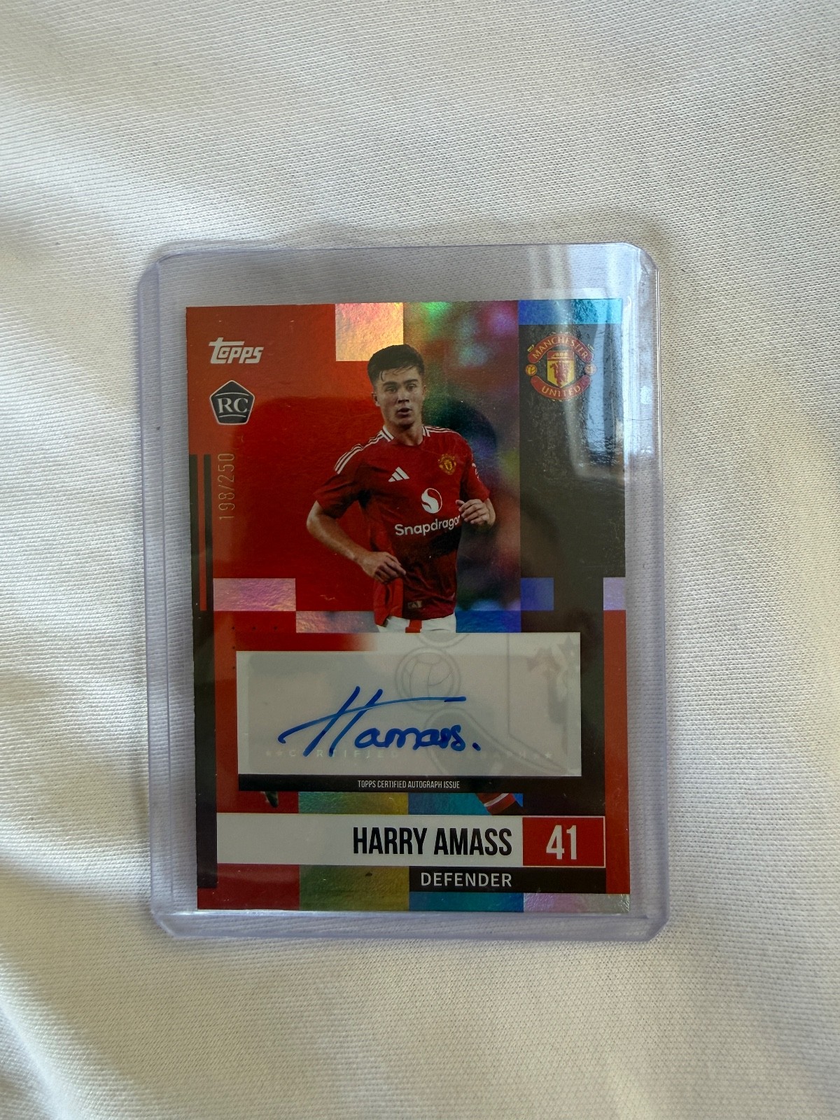 24/25 Topps Manchester united team set Harry Amass Auto /250 for sale on Ebay