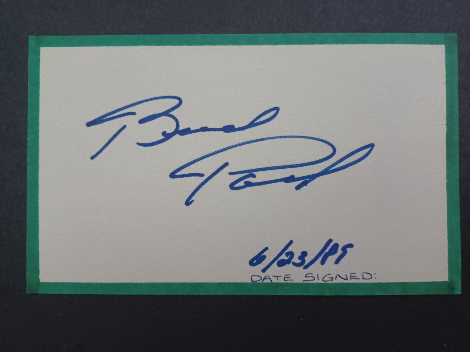Brad Park Signed Index Card - Rangers, Bruins, Red Wings, HOF for sale on Ebay