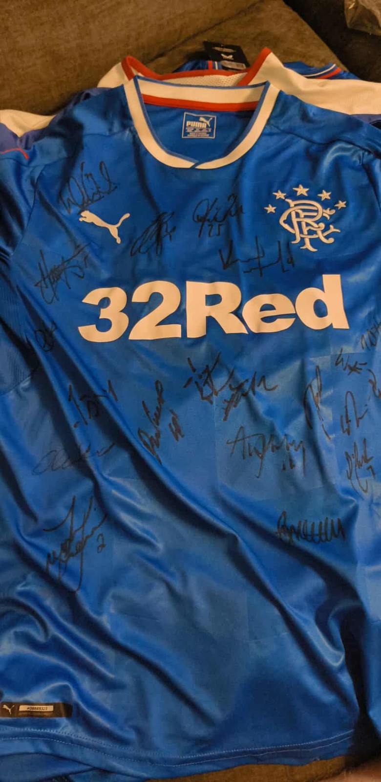 rangers squad signed shirt for sale on Ebay