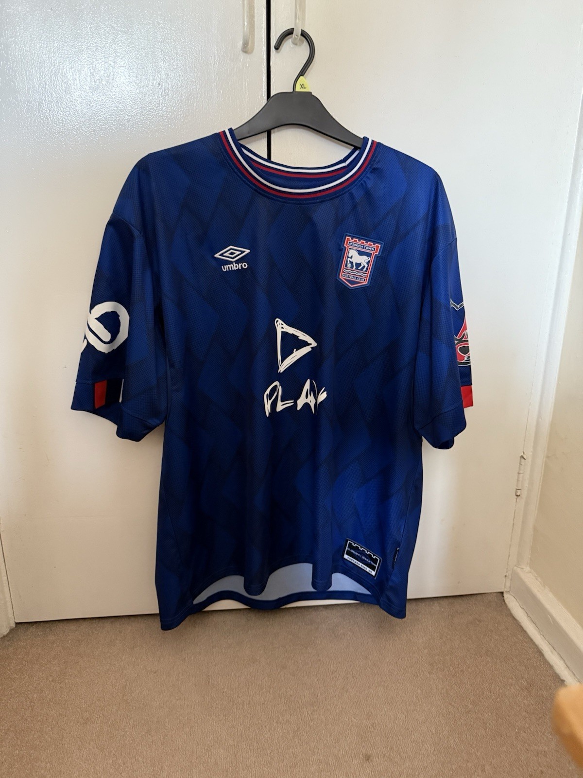 Ed Sheeran X Ipswich Town Football Shirt Large Mens Special Edition Play for sale on Ebay